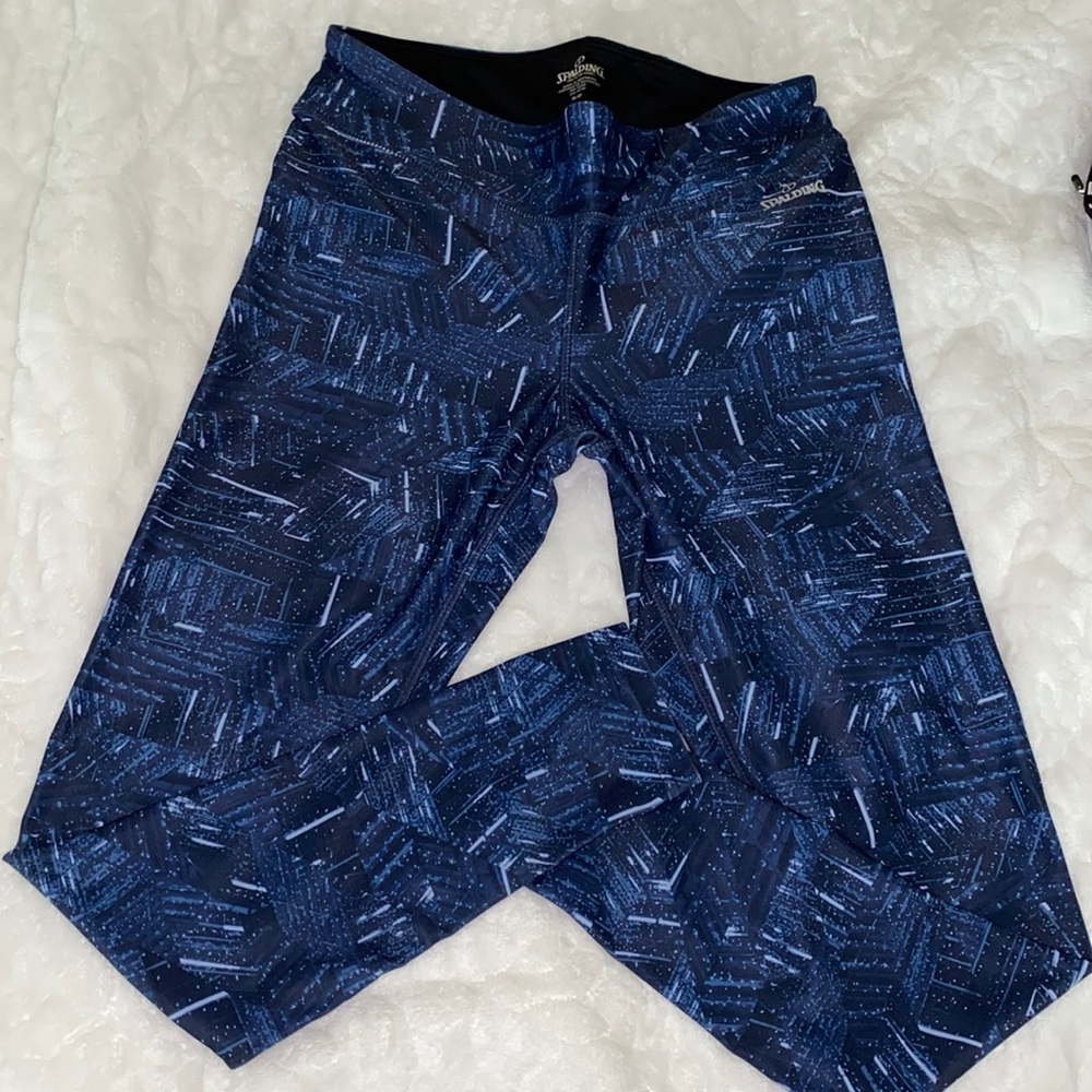 Spalding Blue Leggings Size S